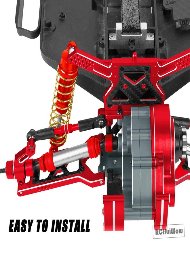وصلات ضبط زاوية العجلات من RCHuiWow RC، قطع غيار مُحسّنة لسيارات Slash 2WD (VXL) وRustler 2WD (VXL) وStampede 2WD (VXL) وBandit 2WD (VXL) بمقياس 1/10، مصنوعة من سبائك الألومنيوم، قابلة للتعديل، 7 قطع، لون أحمر - Image 4